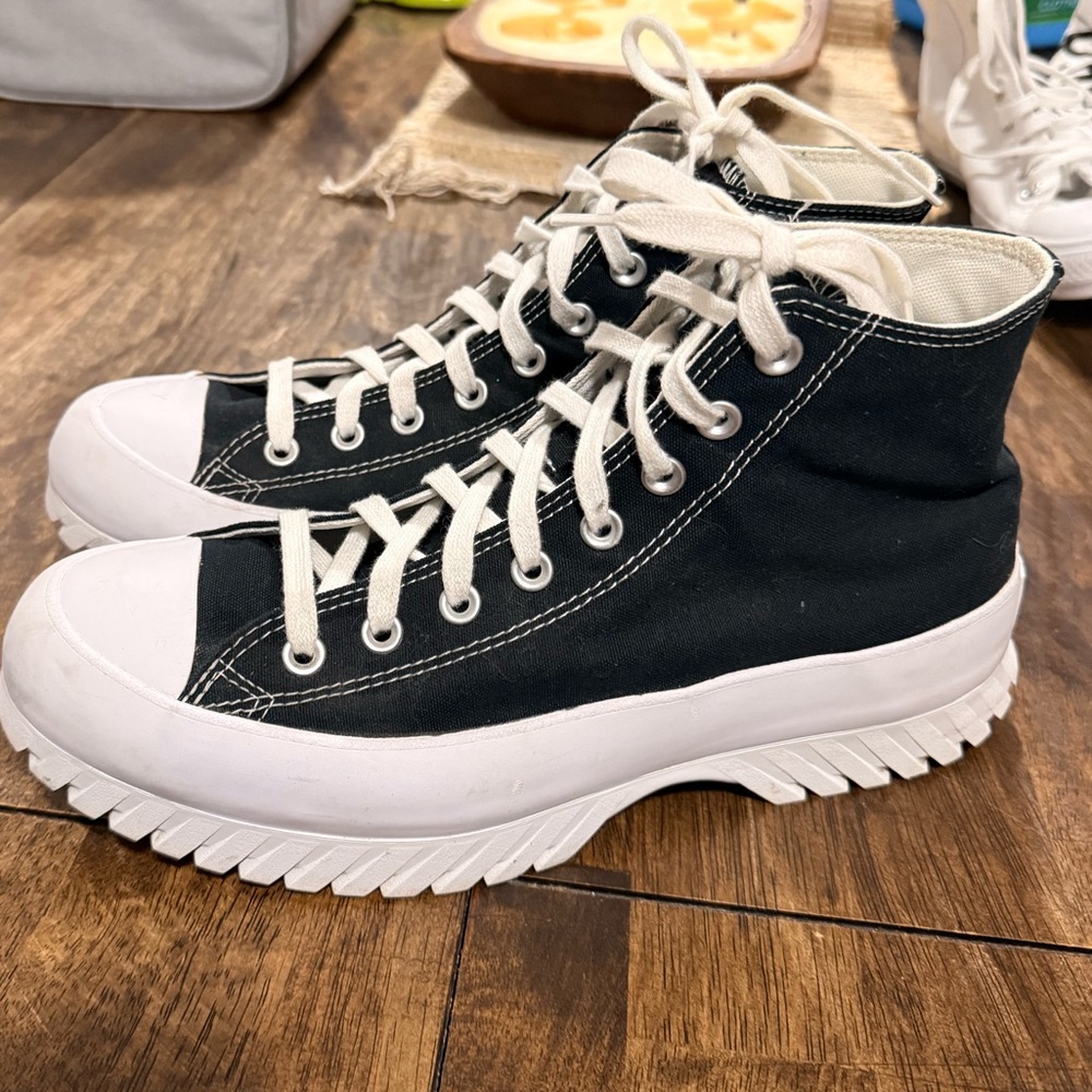 Black and White Chunky Converse Mens Size 10 Style # A00870C Excellent Condition - Picture 3 of 11